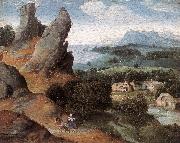 Landscape with the Flight into Egypt agh PATENIER, Joachim